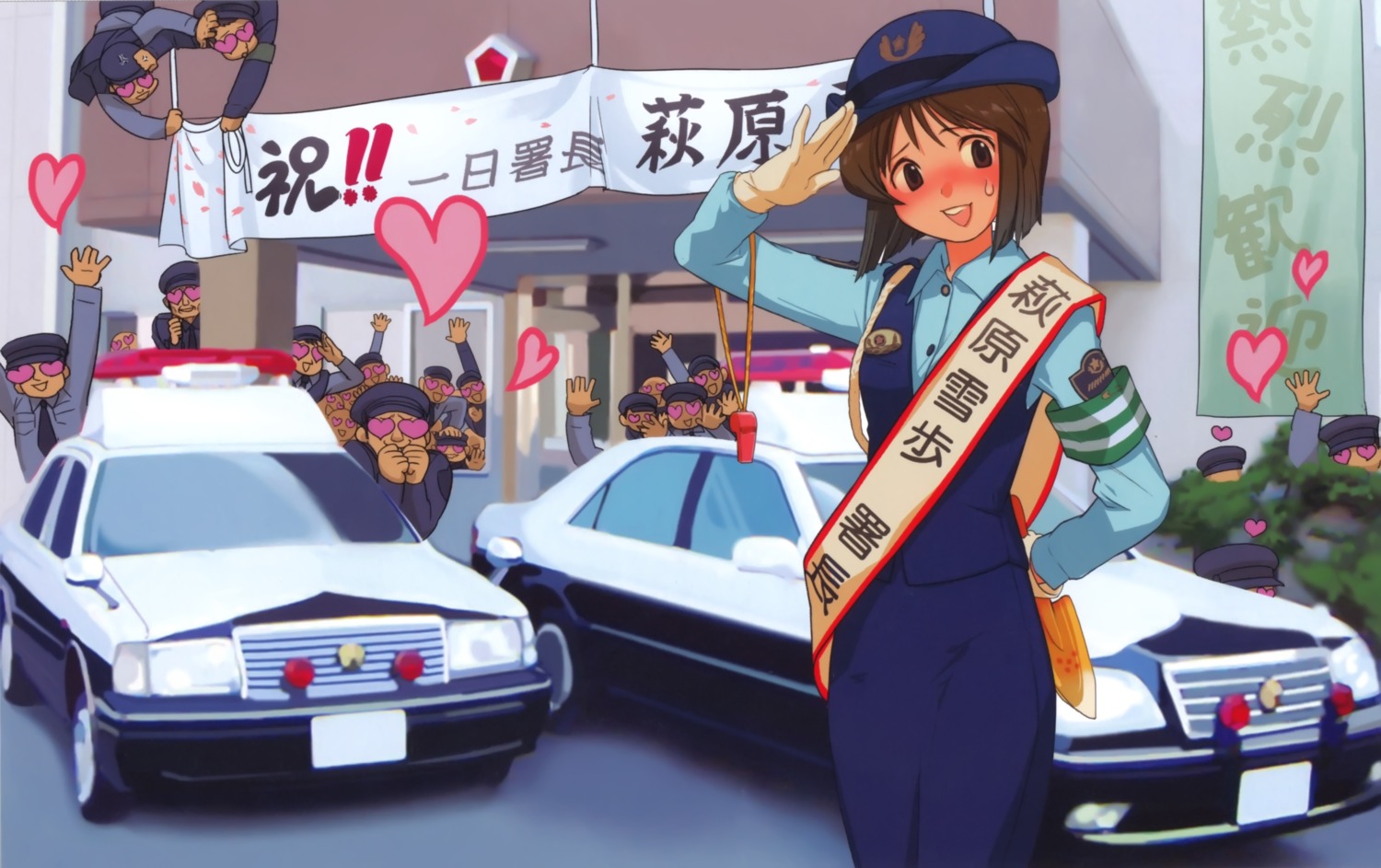 annin_douhu hagiwara_yukiho police_uniform the_idolm@ster