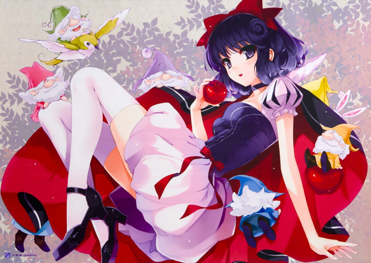 dress fixme heels kuroya_shinobu snow_white thighhighs