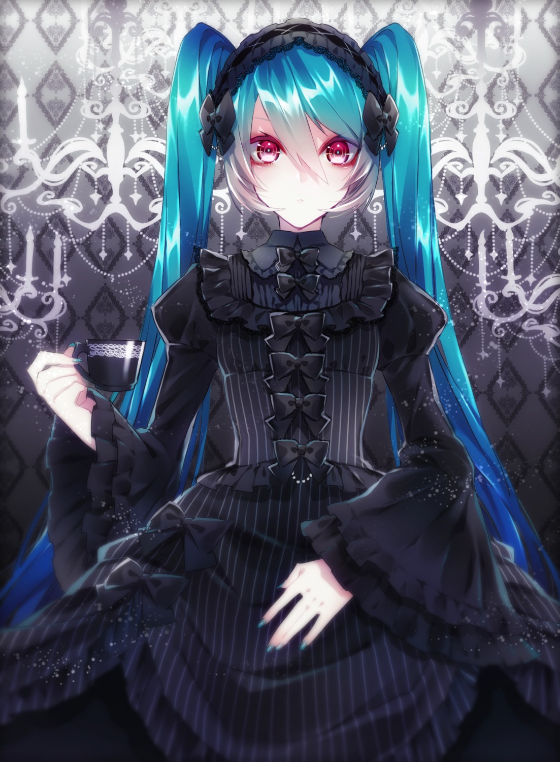 1055 dress gothic_lolita hatsune_miku lolita_fashion vocaloid