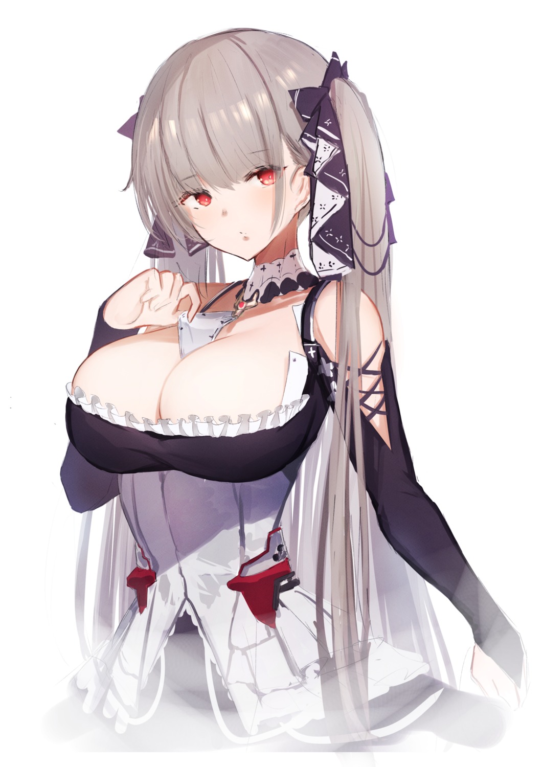 azur_lane cleavage formidable_(azur_lane) gothic_lolita lolita_fashion no_bra pnatsu