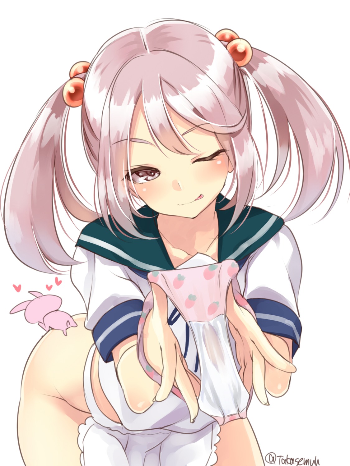 kantai_collection nopan pantsu sazanami_(kancolle) seifuku takase_muu