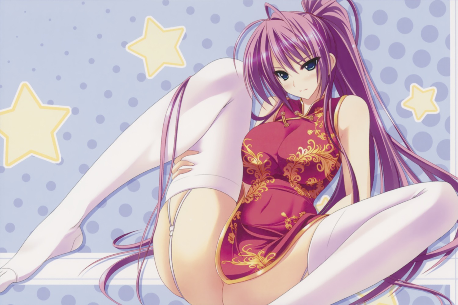 chinadress hoshizora_e_kakaru_hashi naturalton nopan overfiltered sakai_hina stockings thighhighs