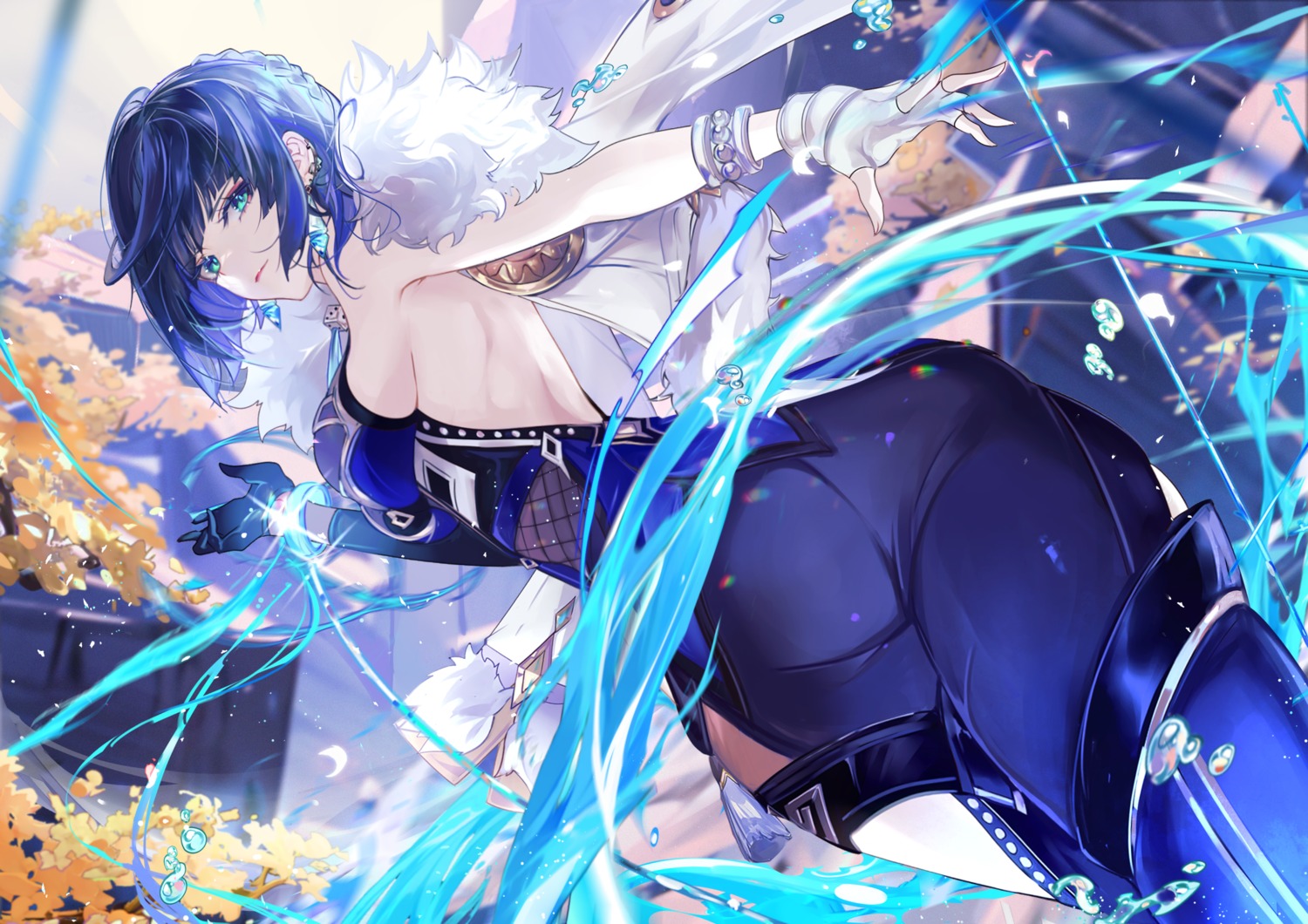 ass garter genshin_impact no_bra vardan yelan