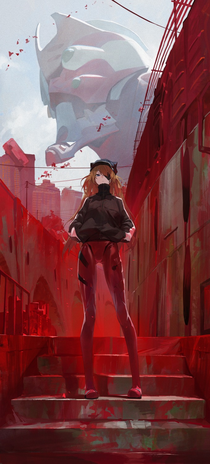 blood bodysuit eyepatch mecha mossi neon_genesis_evangelion souryuu_asuka_langley