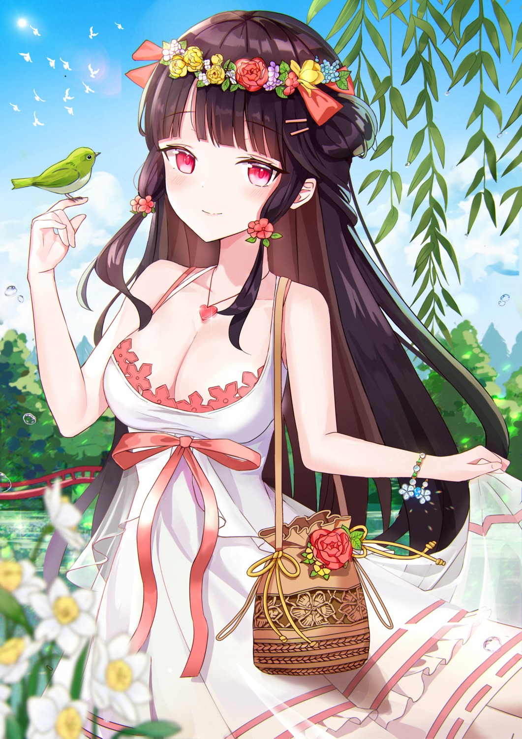 cleavage dress houchi_shoujo iren summer_dress