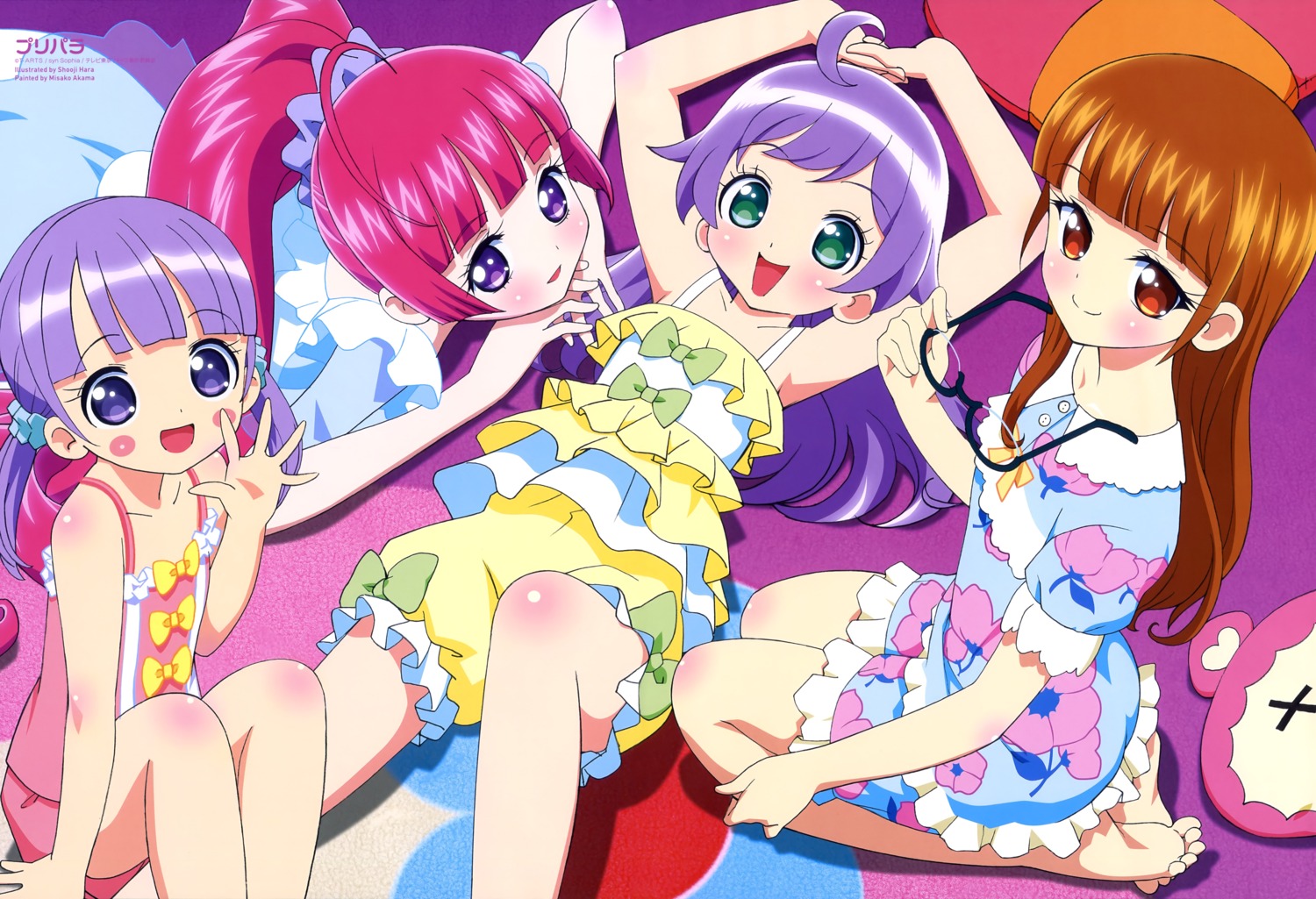 bloomers feet hara_shouji houjou_sophie manaka_lala manaka_non megane minami_mirei pajama pretty_series pripara