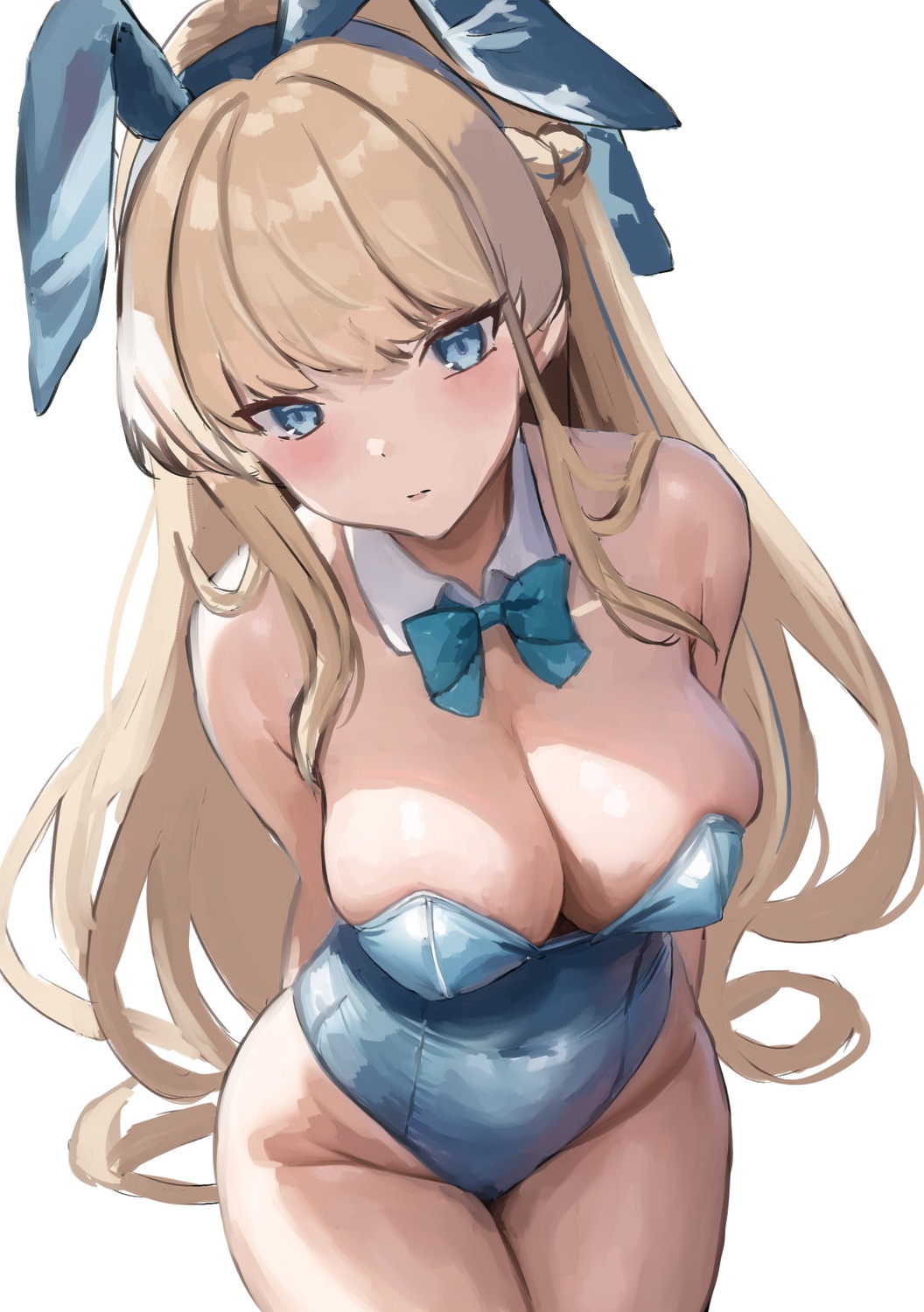 animal_ears asuma_toki blue_archive bunny_ears bunny_girl erect_nipples nina_(pixiv31869672) no_bra