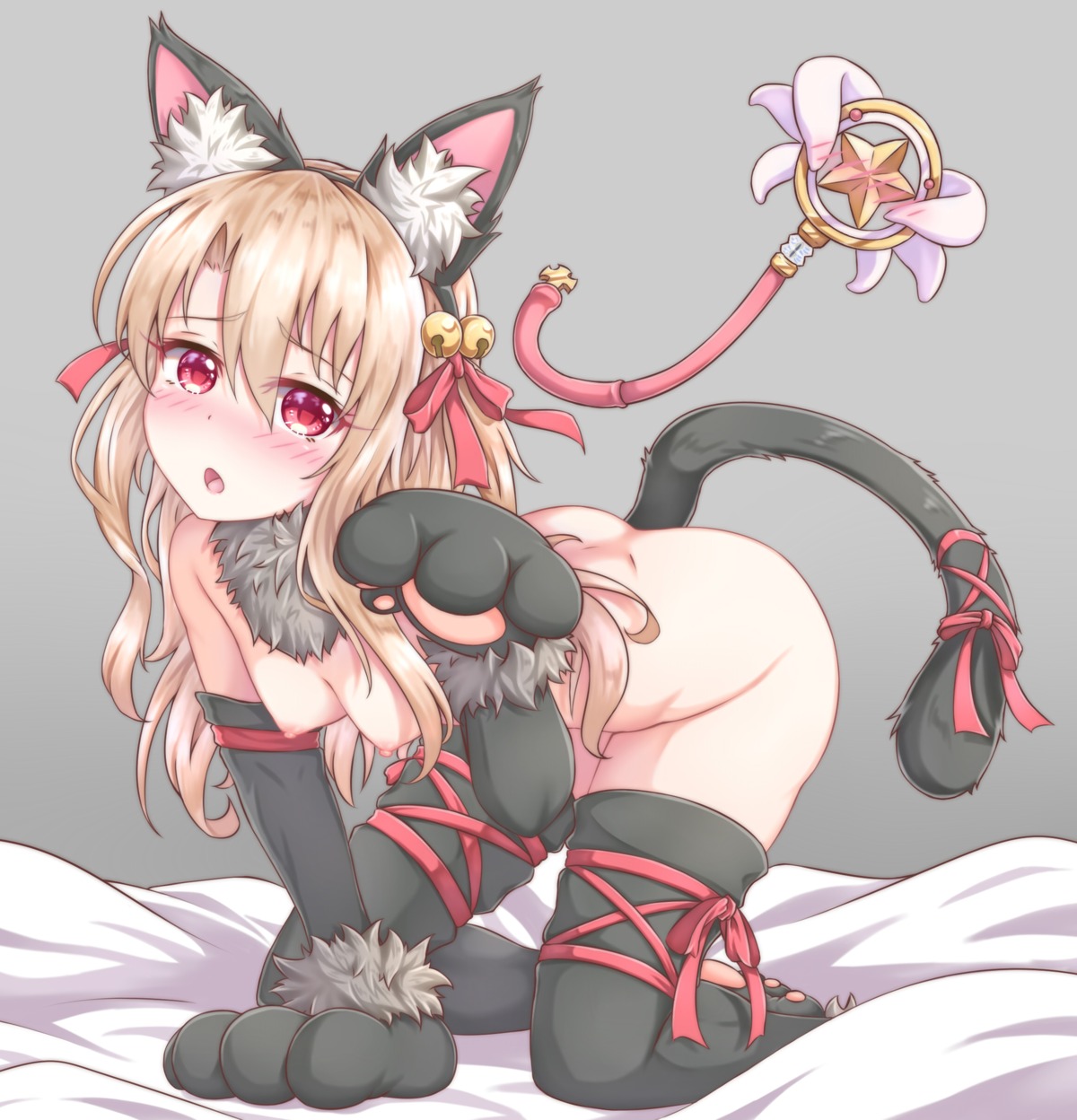 anal animal_ears ass fate/kaleid_liner_prisma_illya fate/stay_night illyasviel_von_einzbern loli naked nekomimi nipples tail thighhighs zongren