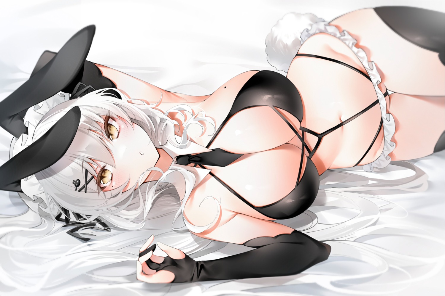 animal_ears bunny_ears swimsuits tail thighhighs yukineko1018