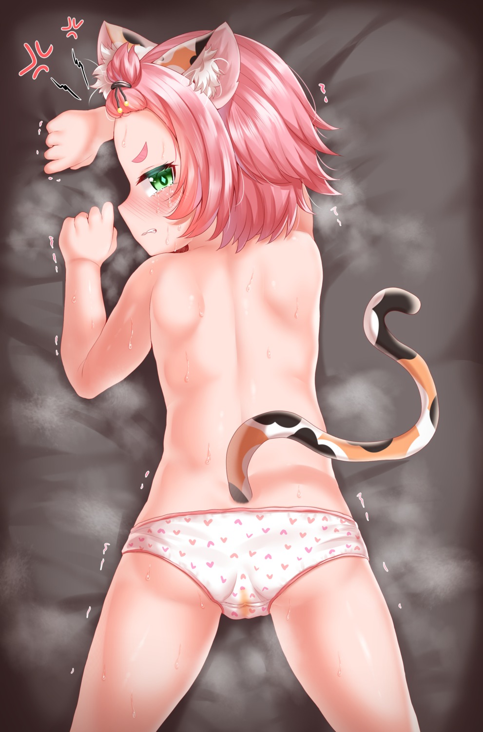 animal_ears ass diona gemba_(dlfms75) genshin_impact loli nekomimi pantsu pee tail topless