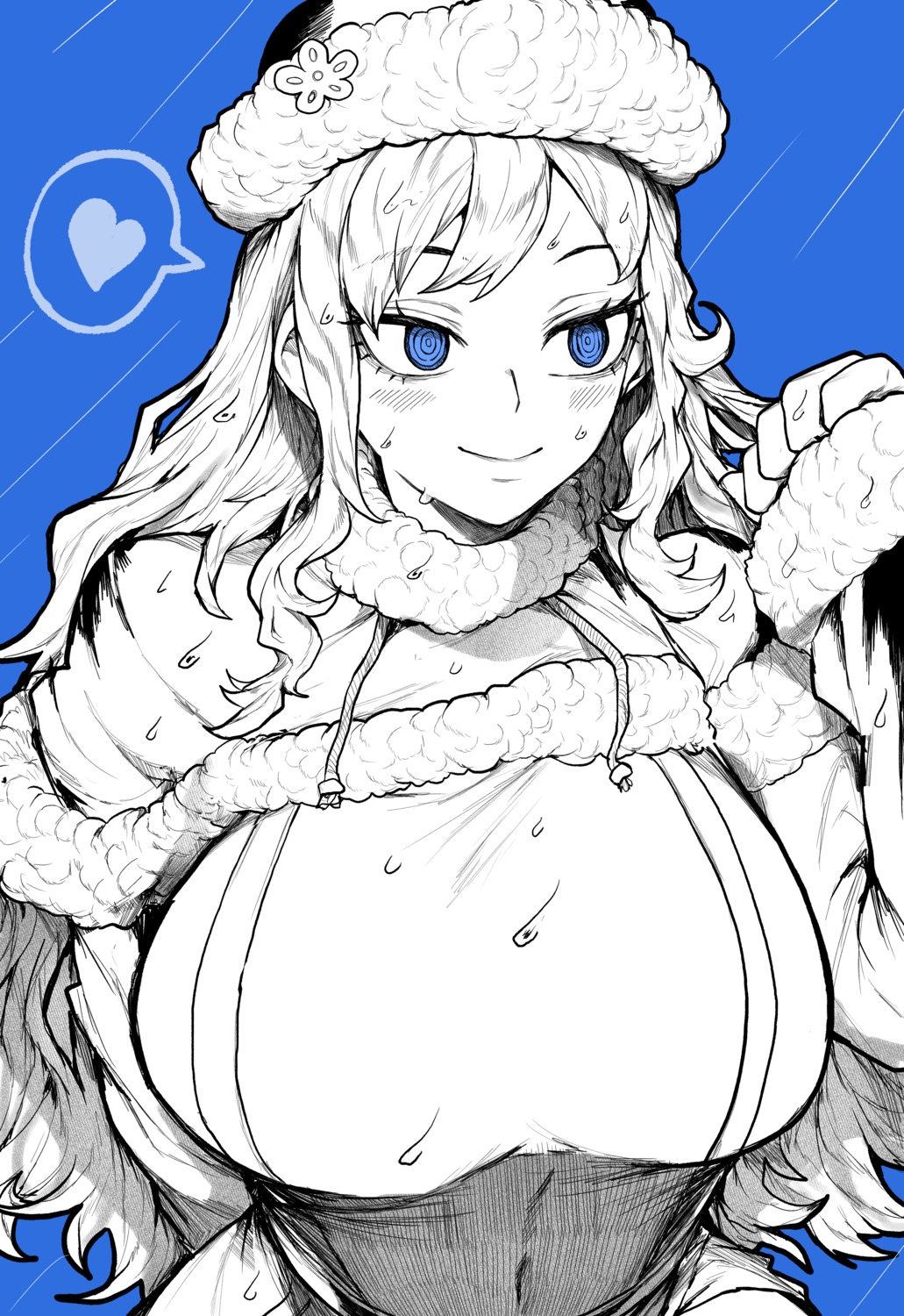 fairy_tail juvia_lockser monochrome sketch yotsumi_shiro