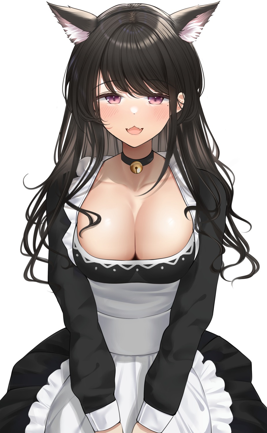 animal_ears kaku_yone maid nekomimi