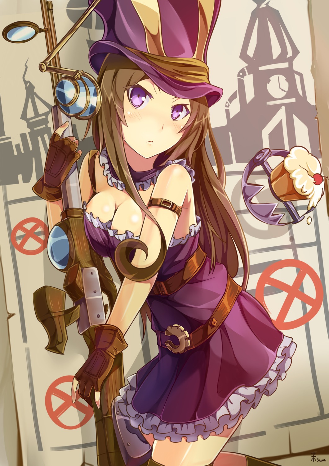 caitlyn cleavage dress gun league_of_legends zhainan_s-jun