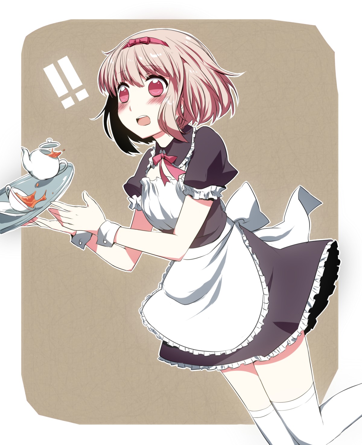 maid mizuki_(koko_lost) thighhighs