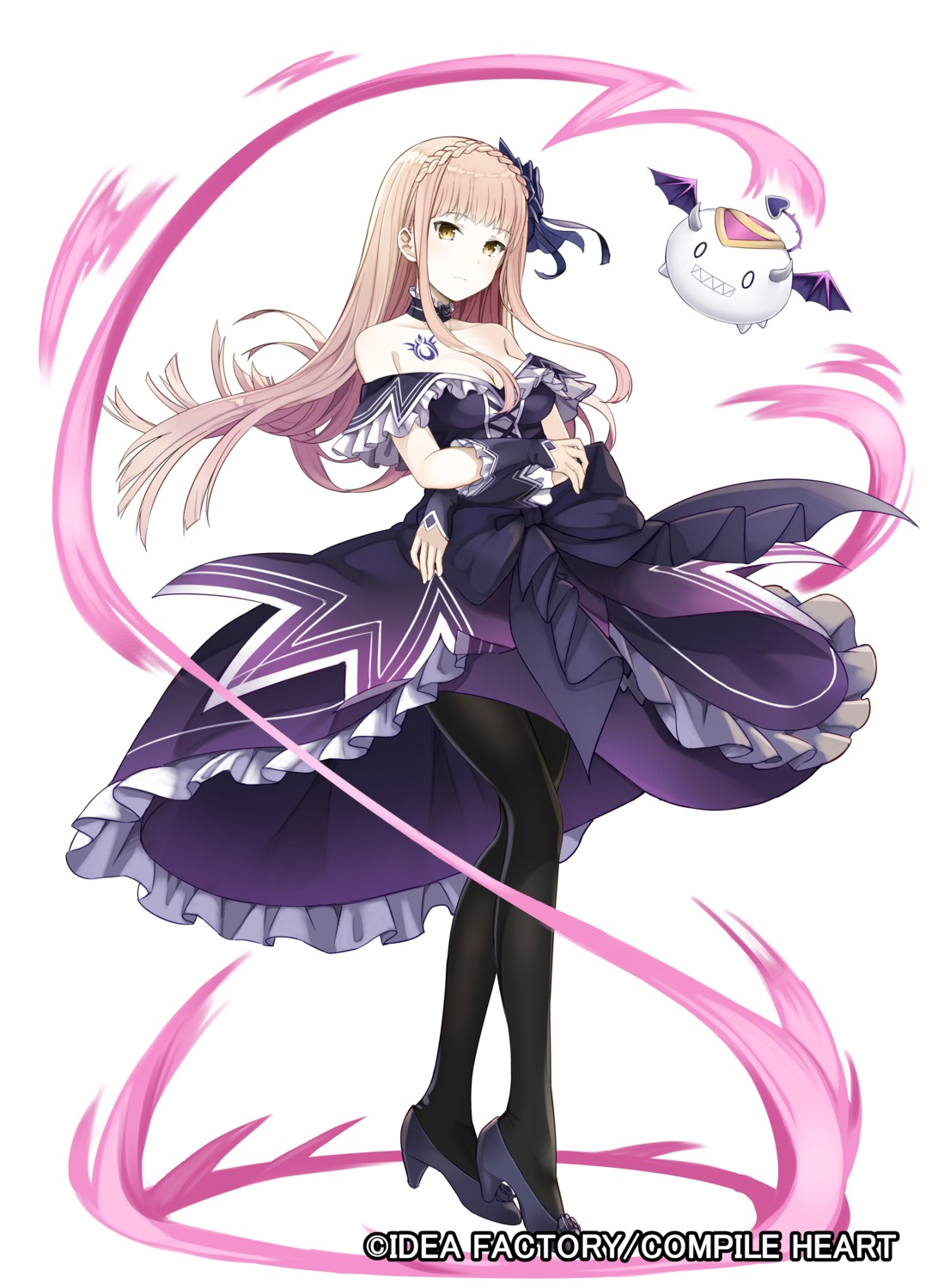 cleavage dress fairy_fencer_f heels mariano musk_tiger pantyhose