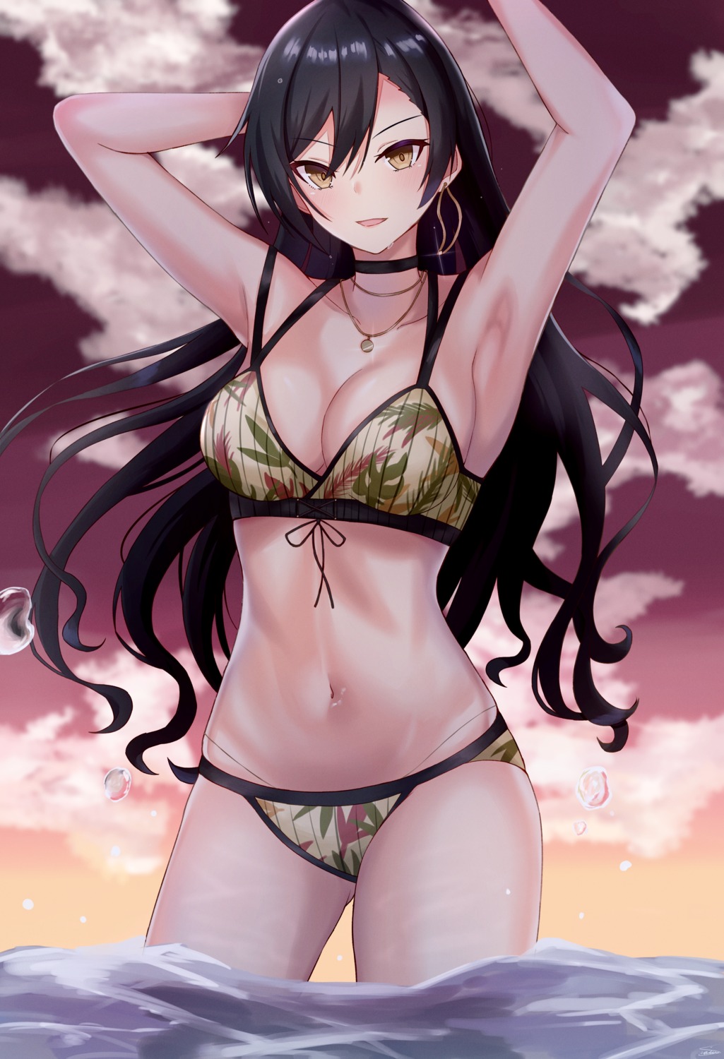 777nasu bikini shirase_sakuya swimsuits the_idolm@ster the_idolm@ster_shiny_colors wet