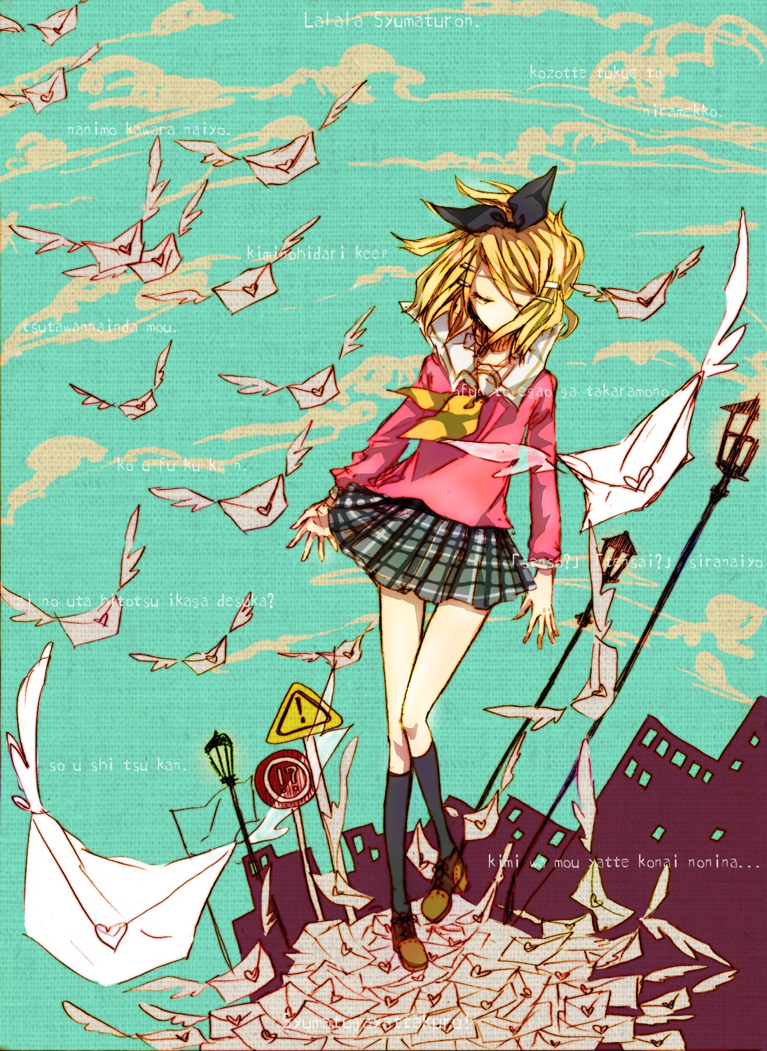 kagamine_rin seifuku syllable vocaloid