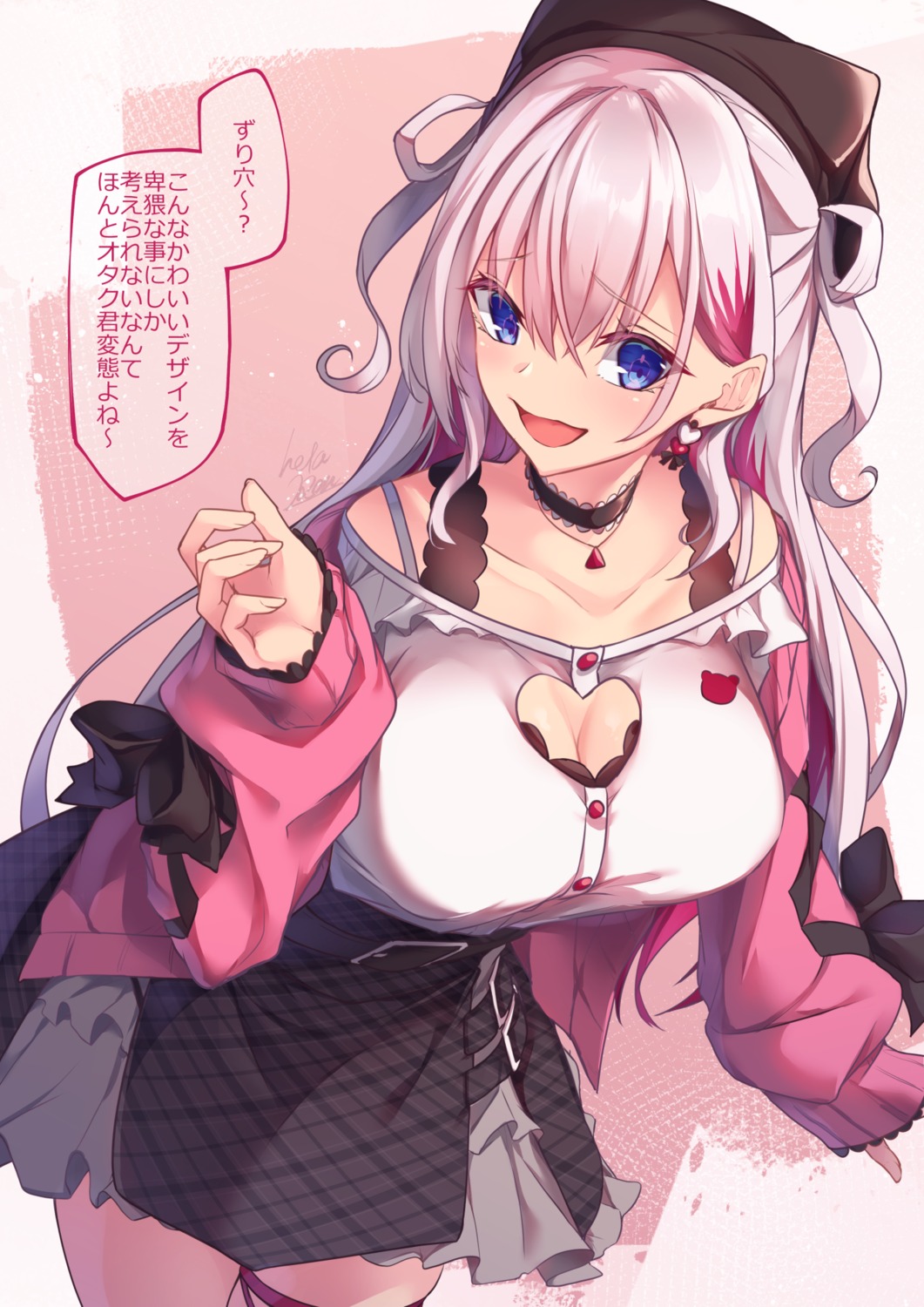 cleavage garter hetaren_(ramark) musubime_yui sweater yuitube