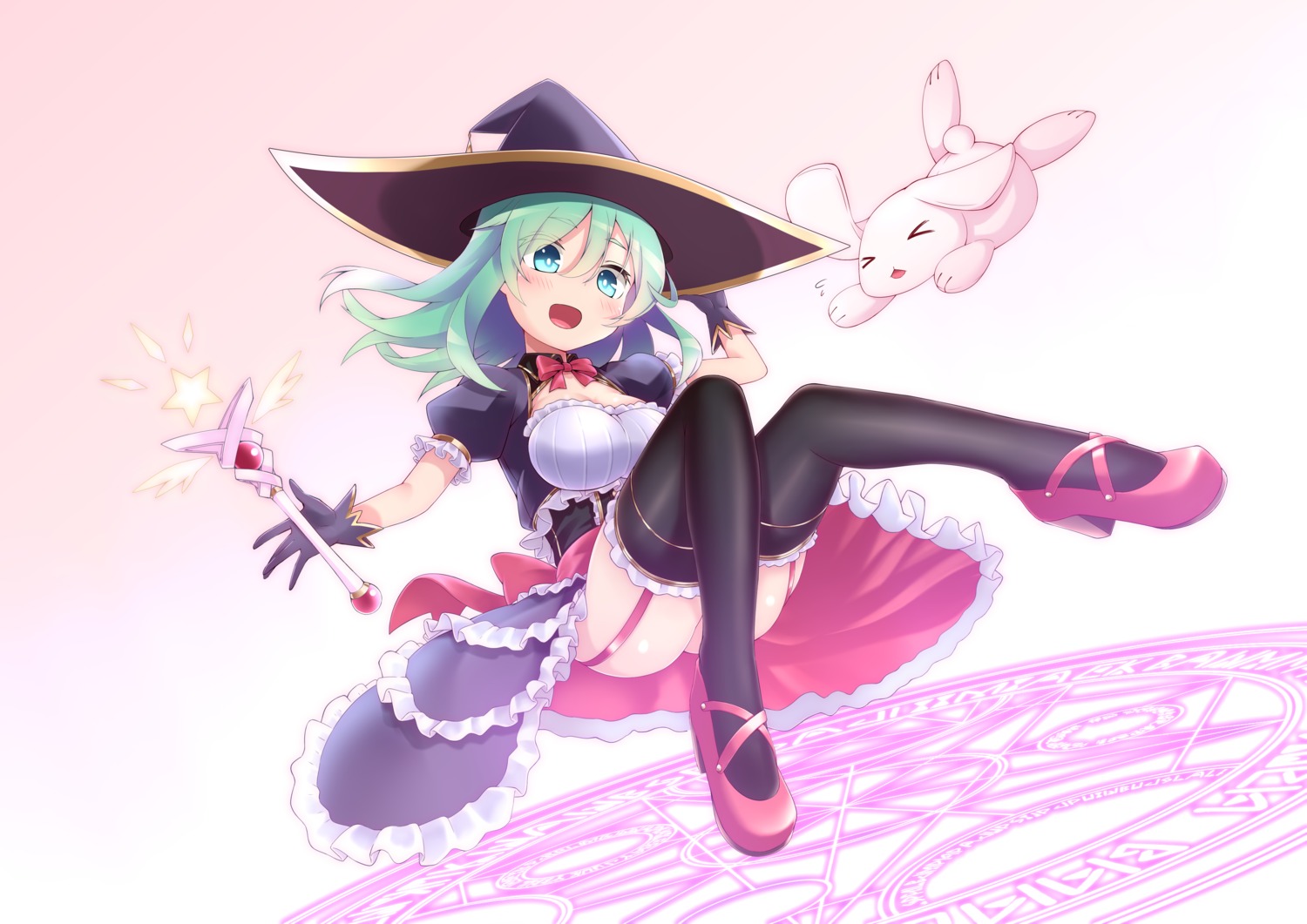 cleavage heels sada_mame_suke stockings thighhighs weapon witch