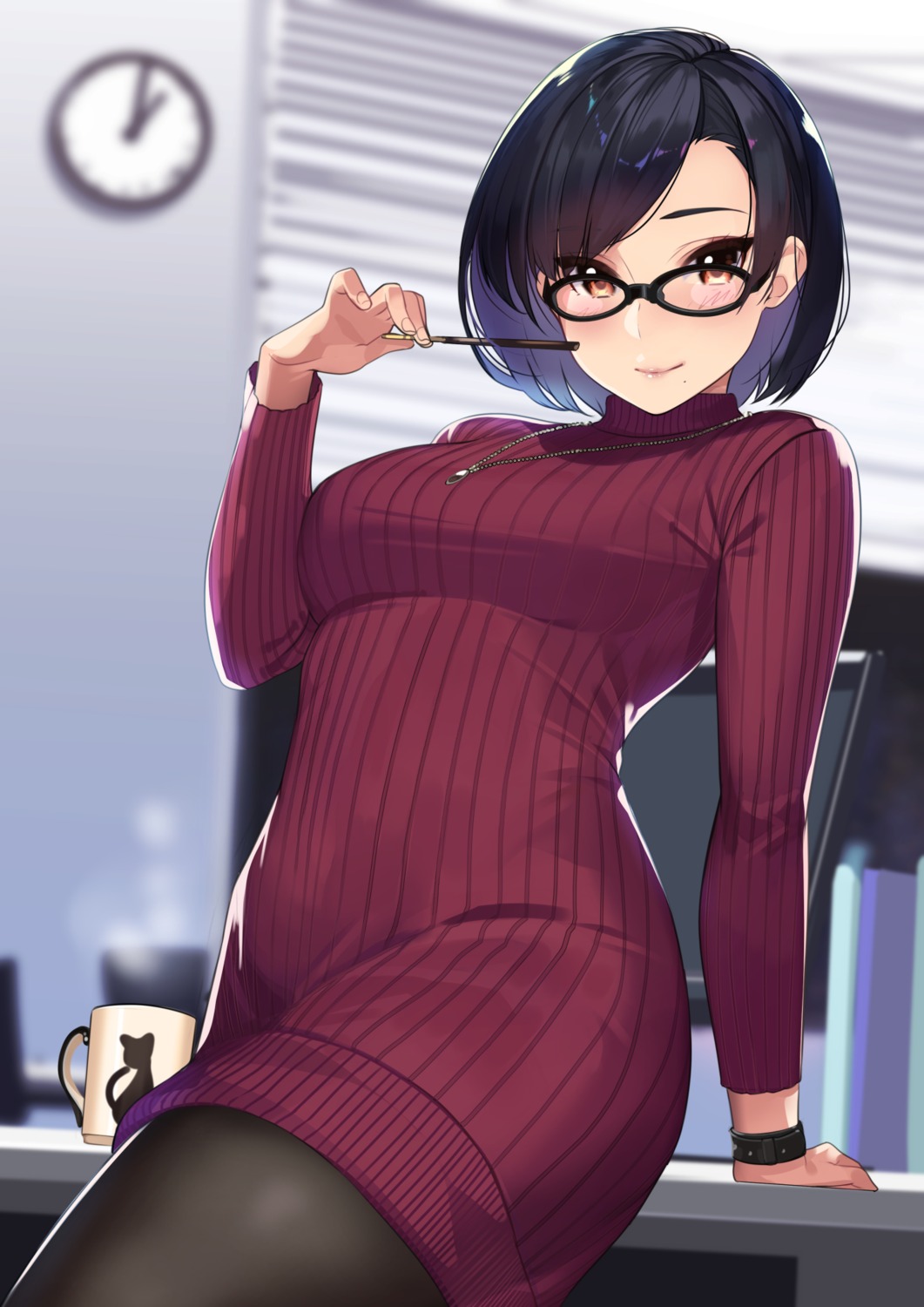 dress kagematsuri megane pantyhose sweater