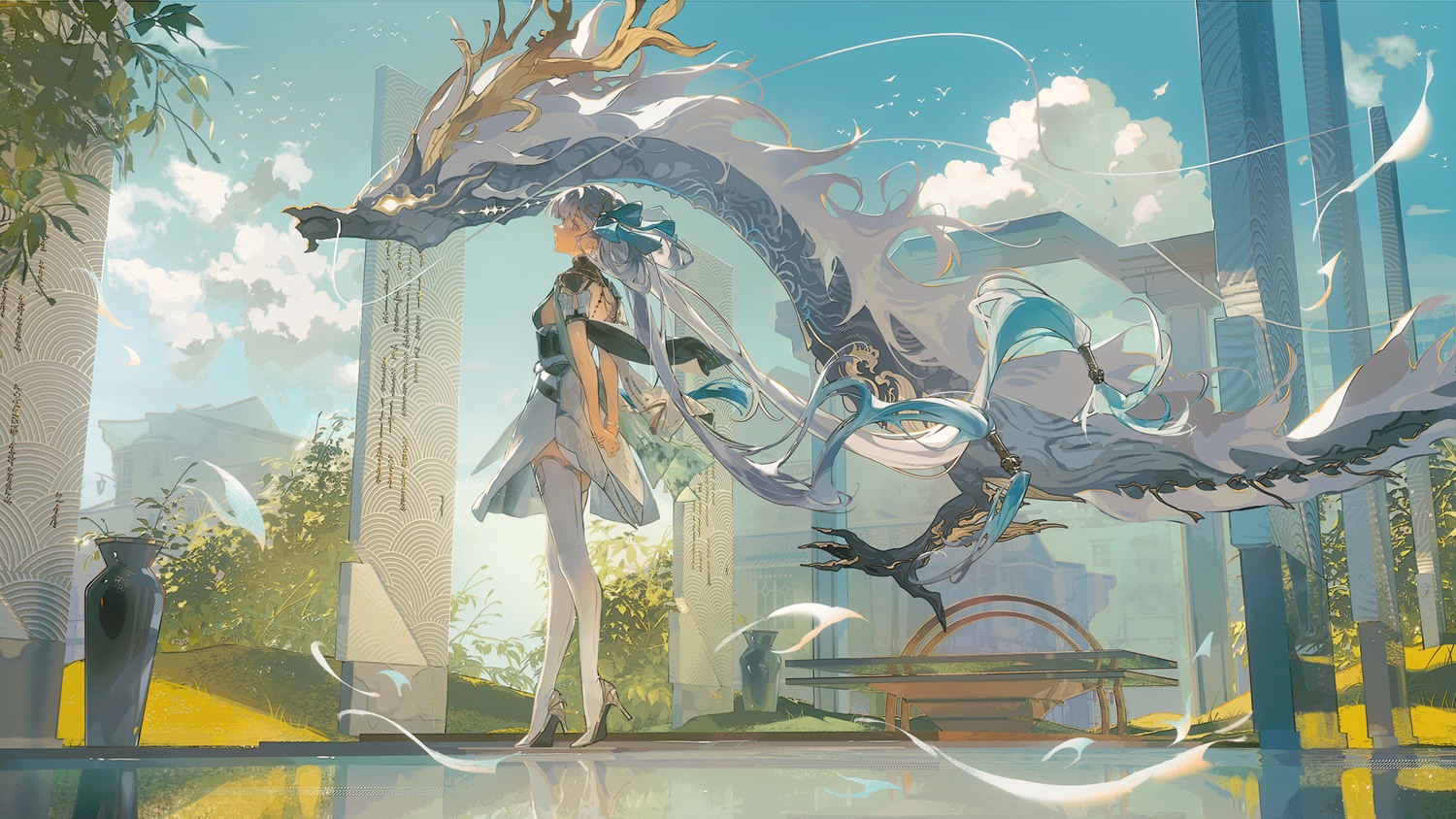 asian_clothes caaaaarrot jinhsi monster thighhighs wallpaper wuthering_waves