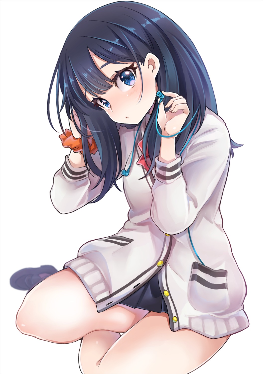 headphones kamiya_zuzu seifuku ssss.gridman sweater takarada_rikka