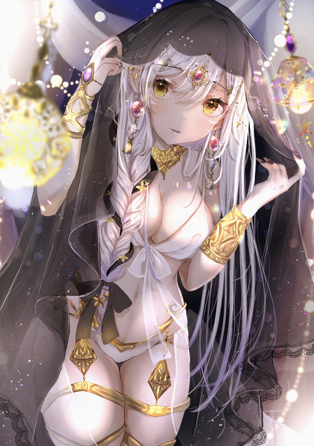 bikini_armor garter sakura_mochiko see_through