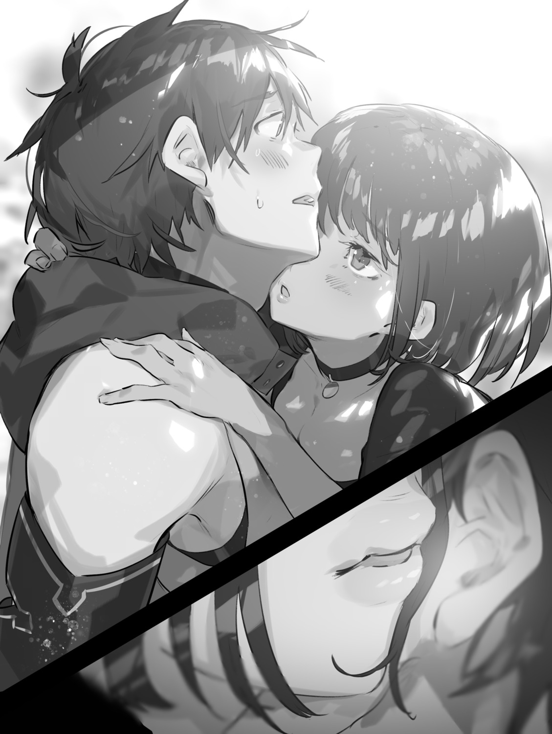 hai_to_gensou_no_grimgar haruhiro monochrome setora shirai_eiri