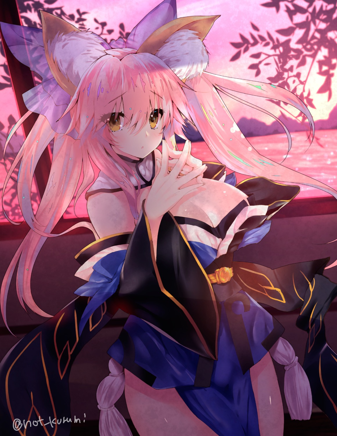 animal_ears cleavage fate/extra fate/grand_order fate/stay_night kitsune noto_kurumi tamamo_no_mae