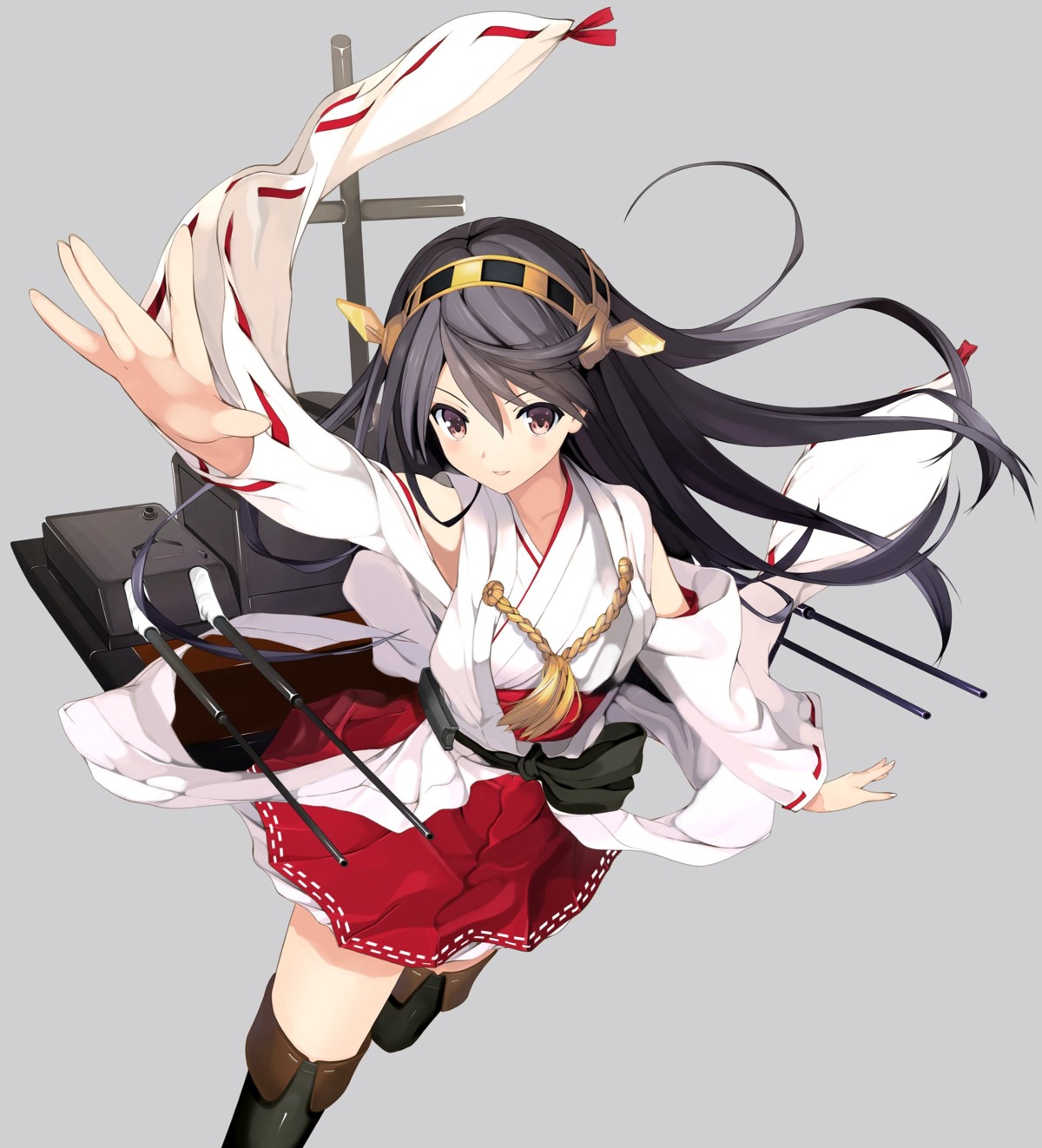 haruna_(kancolle) kantai_collection naruse_hirofumi thighhighs