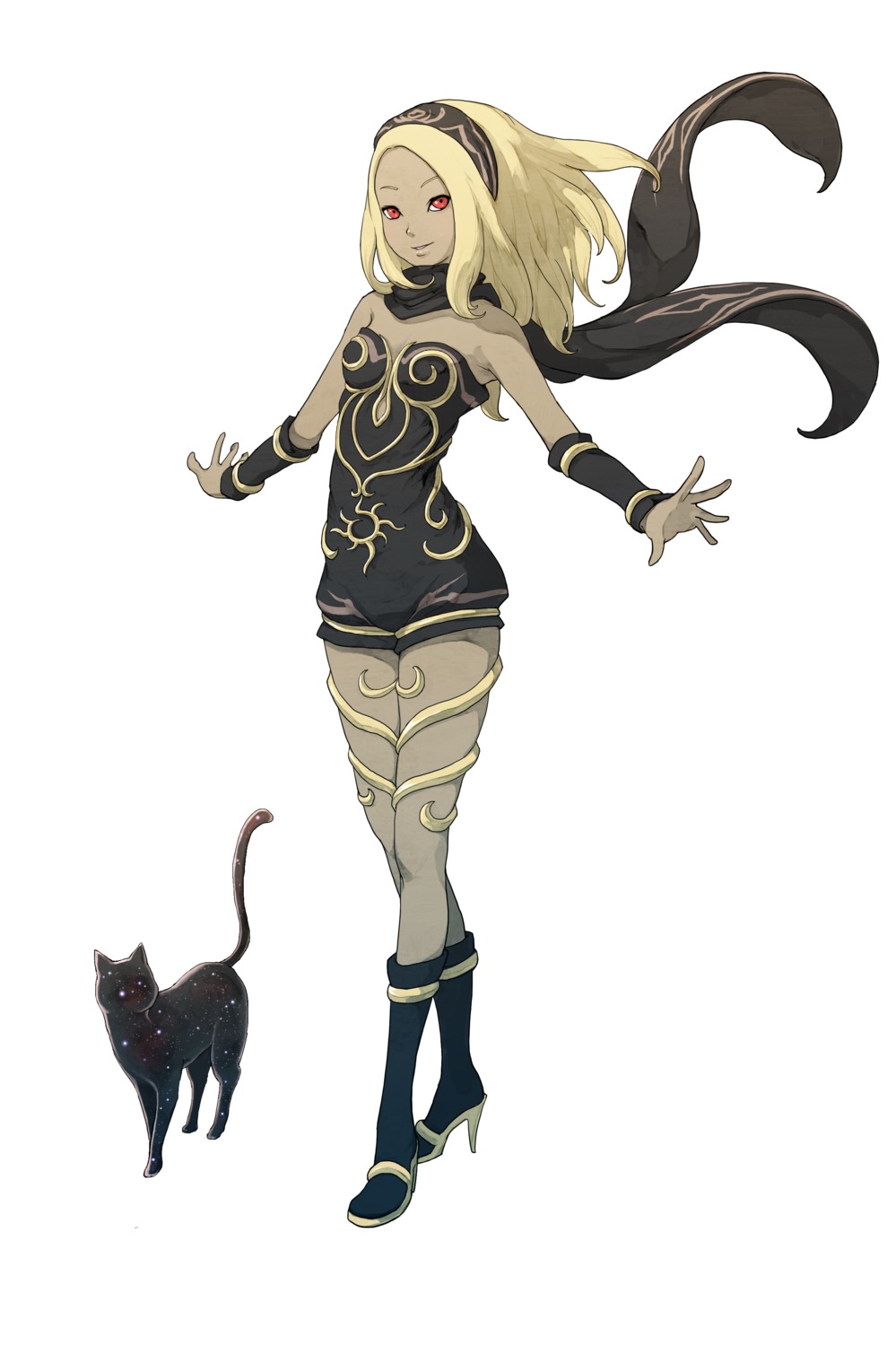 cleavage gravity_daze heels kat_(gravity_daze) neko tagme