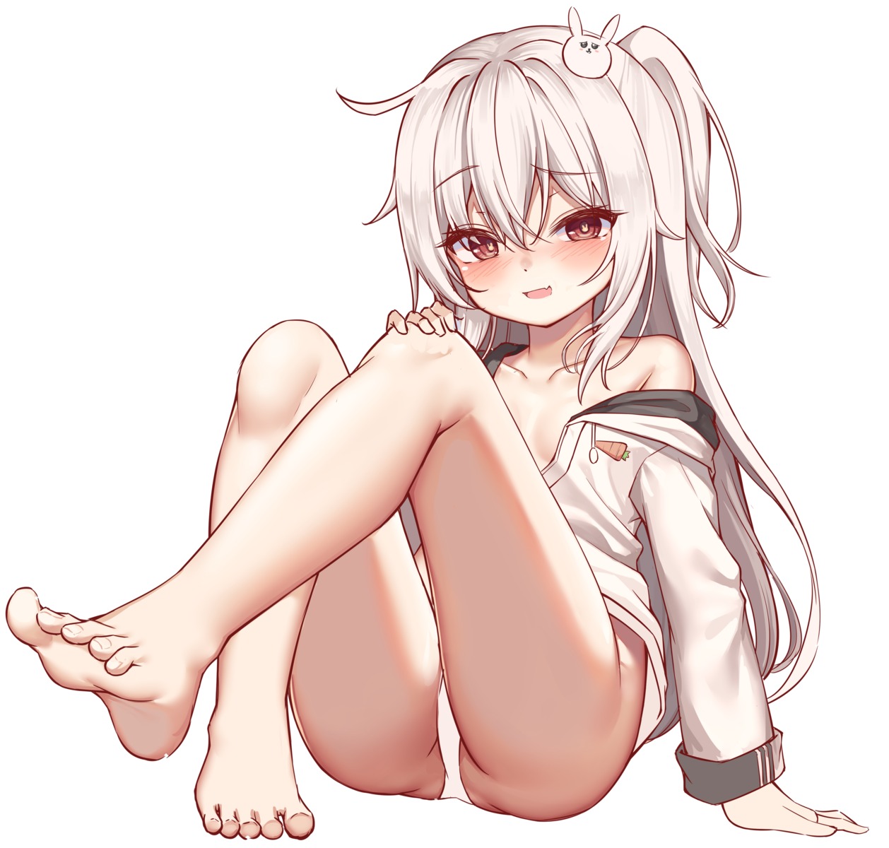 feet loli mannack no_bra open_shirt pantsu