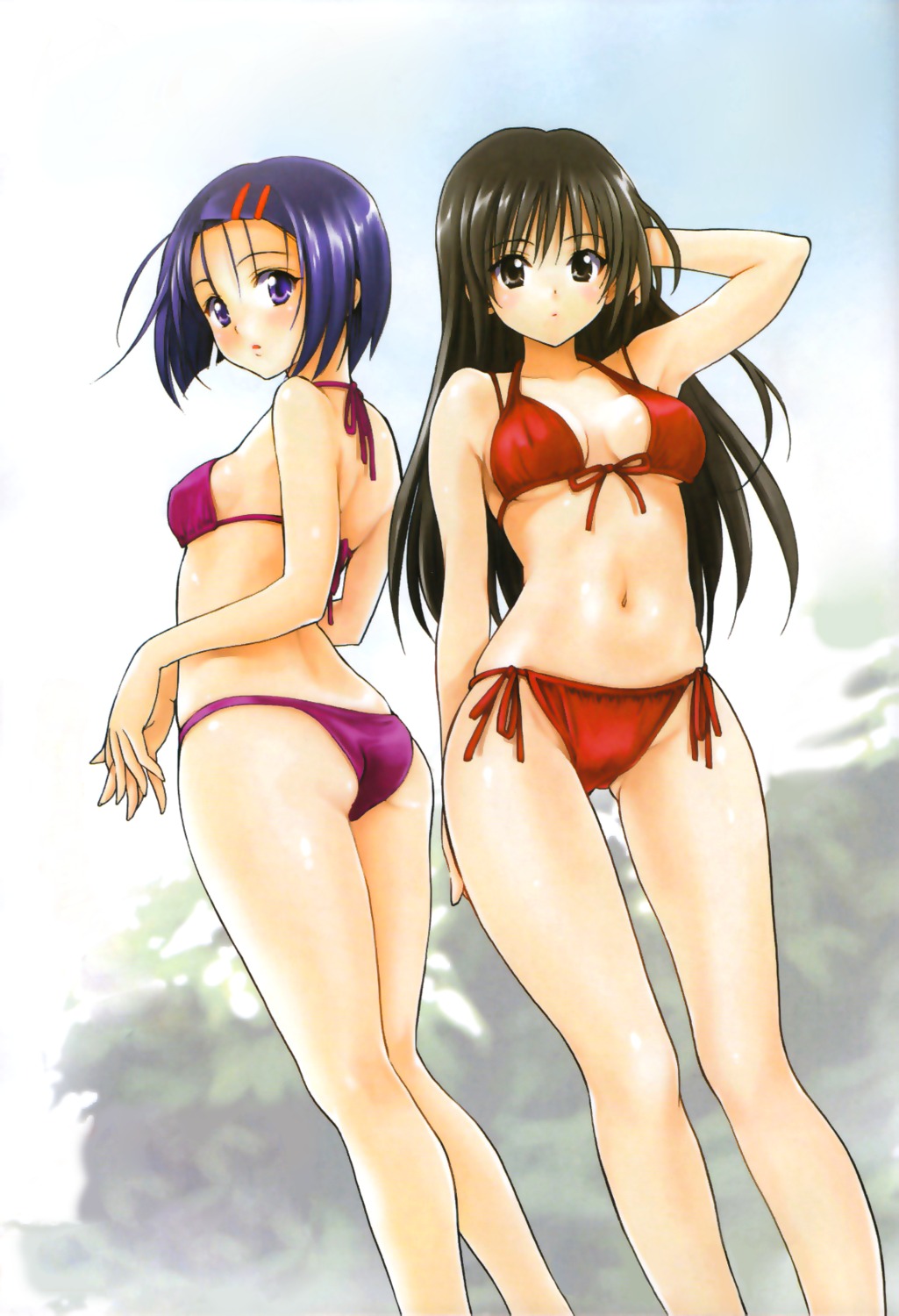 ass bikini duplicate kotegawa_yui sairenji_haruna swimsuits to_love_ru yabuki_kentarou