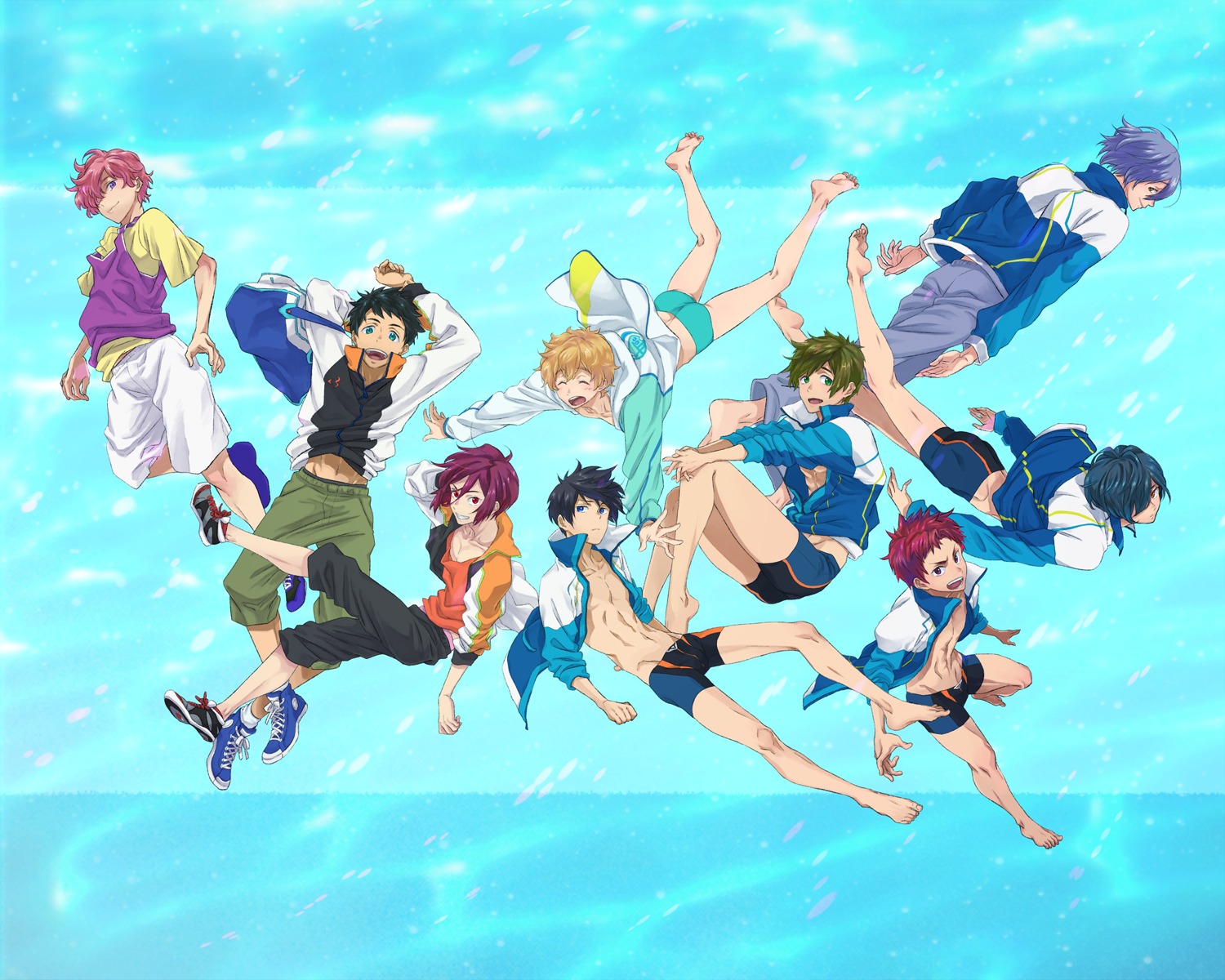 free! hazuki_nagisa high_speed! kirishima_ikuya male matsuoka_rin momoco nanase_haruka serizawa_nao shigino_kisumi shiina_asahi tachibana_makoto yamazaki_sousuke