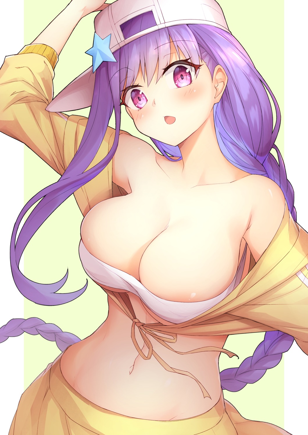 areola bb_(fate/extra_ccc) fate/extra fate/extra_ccc fate/grand_order fate/stay_night no_bra open_shirt waero