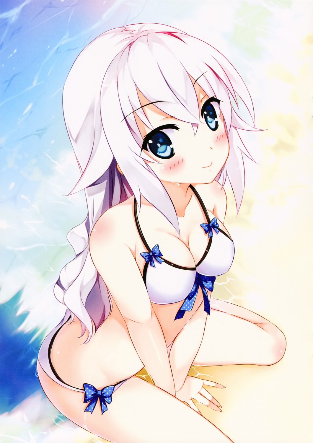 bikini black_heart choujigen_game_neptune cleavage color_issue kaho_okashii screening swimsuits