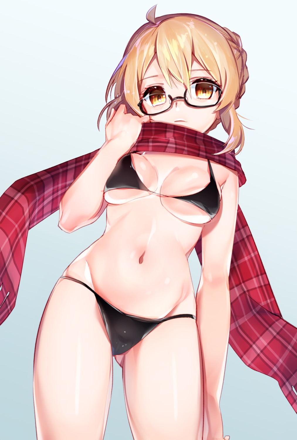 ayamori_mimi bikini breast_hold fate/grand_order heroine_x_alter megane swimsuits