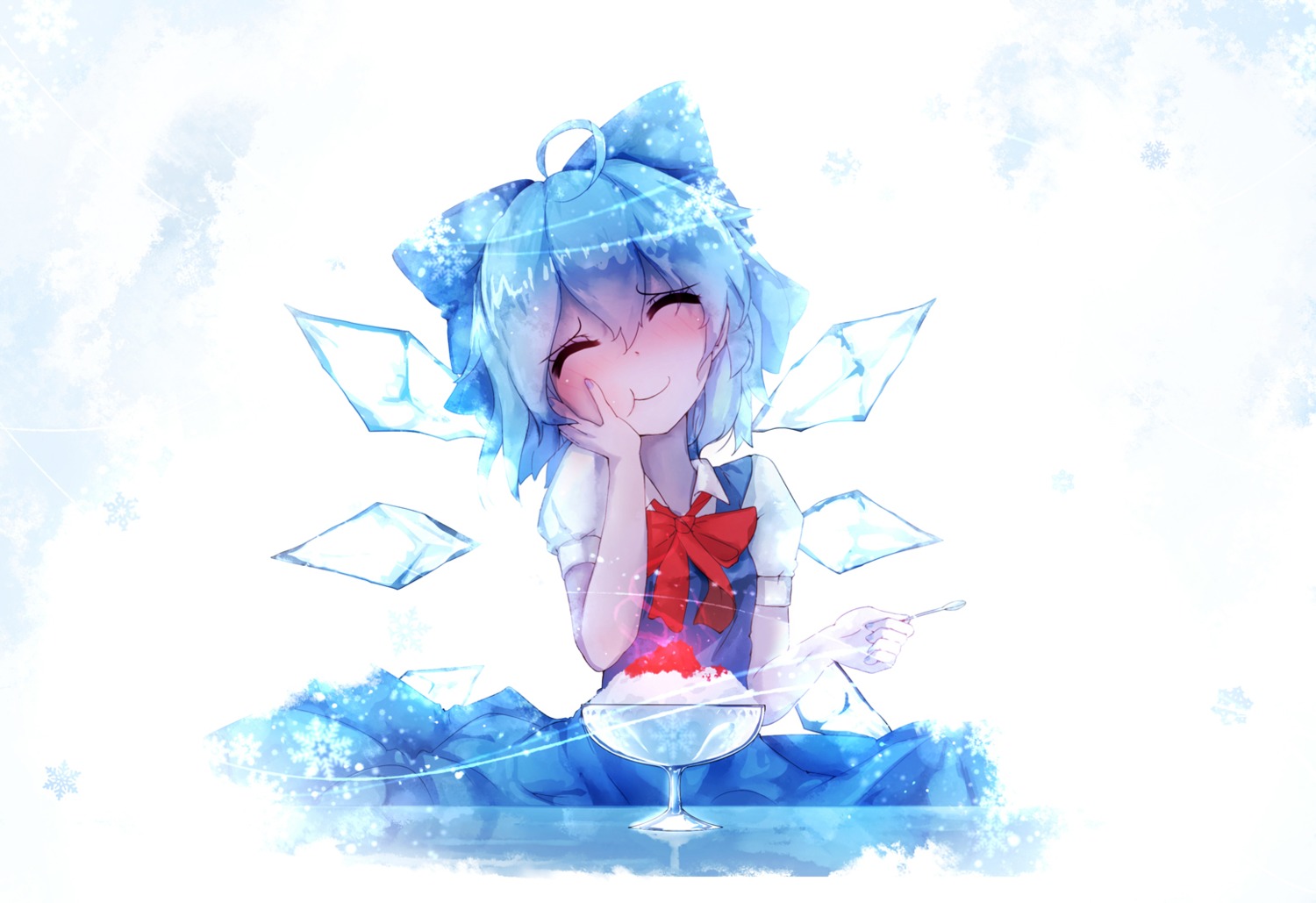 cirno dress qys3 touhou wings