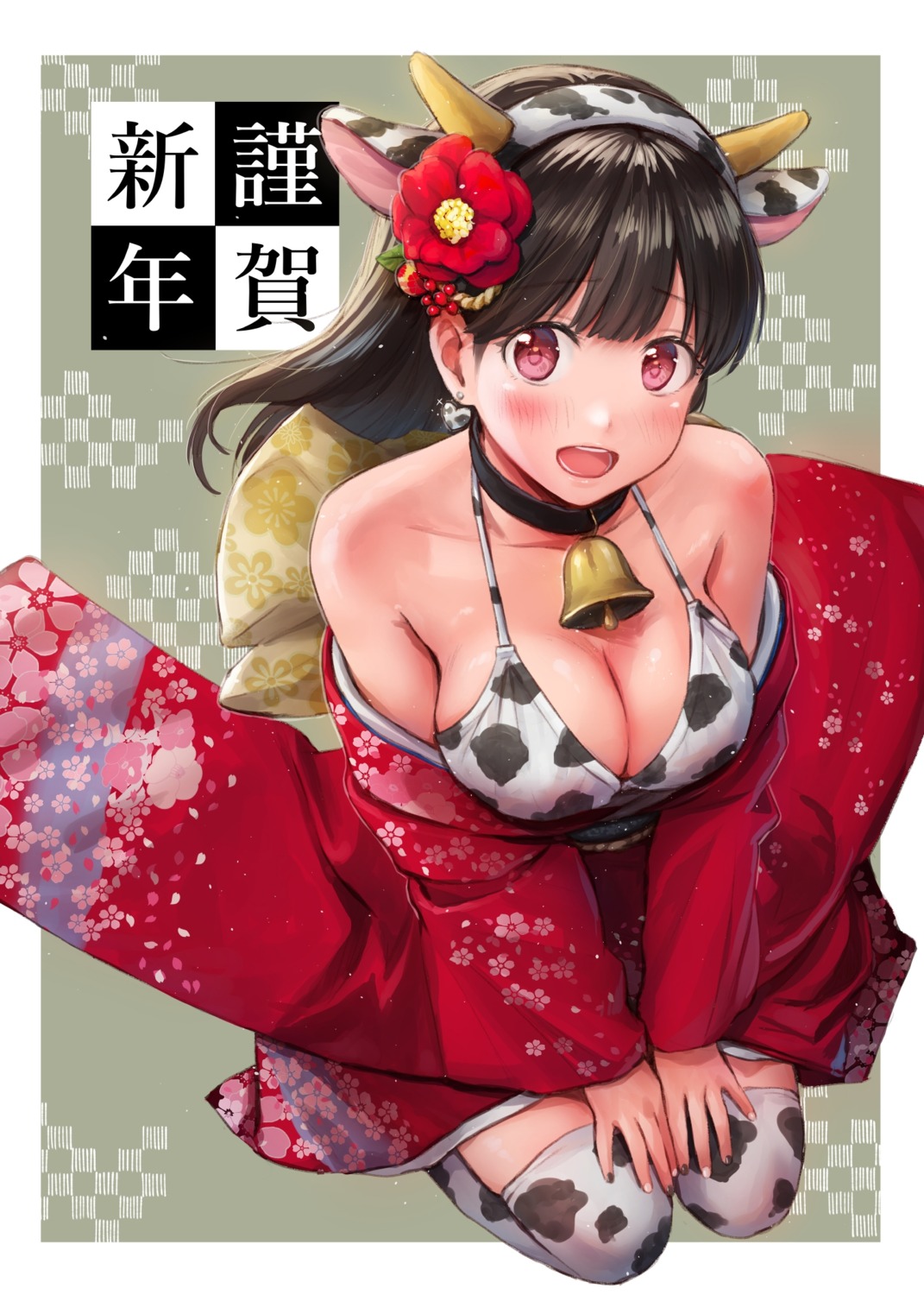 animal_ears reco thighhighs yukata