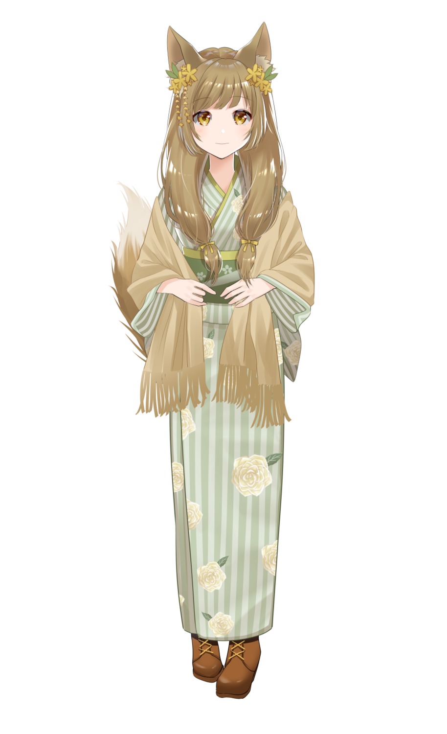 animal_ears hazakura_konoha hazakura_konoha_(channel) kimono kitsune myusha tail