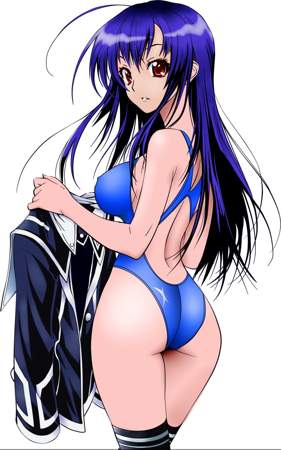 ass erect_nipples kurokami_medaka medaka_box swimsuits tagme thighhighs