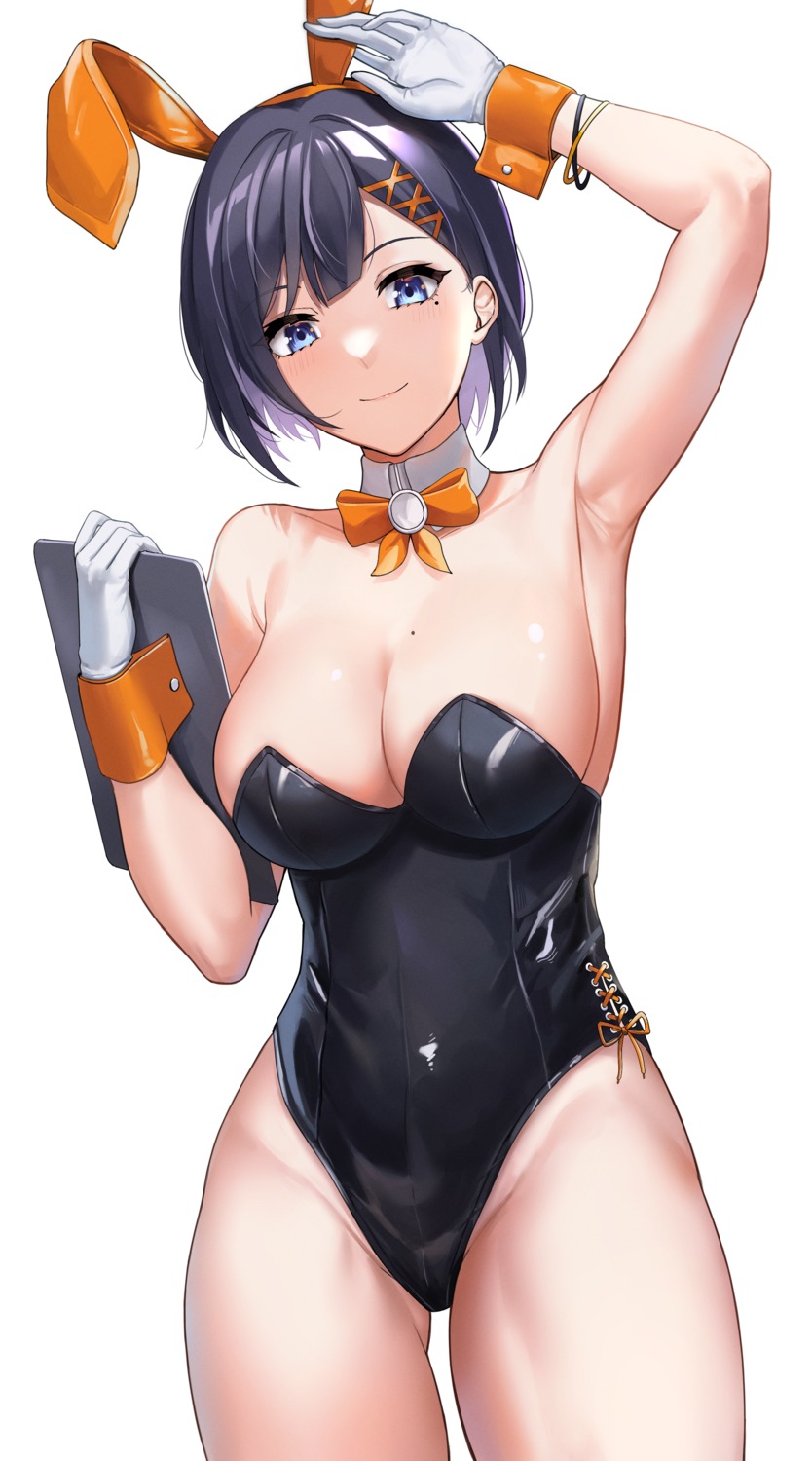 animal_ears bunny_ears bunny_girl dobure18 nijisanji no_bra siska_leontyne