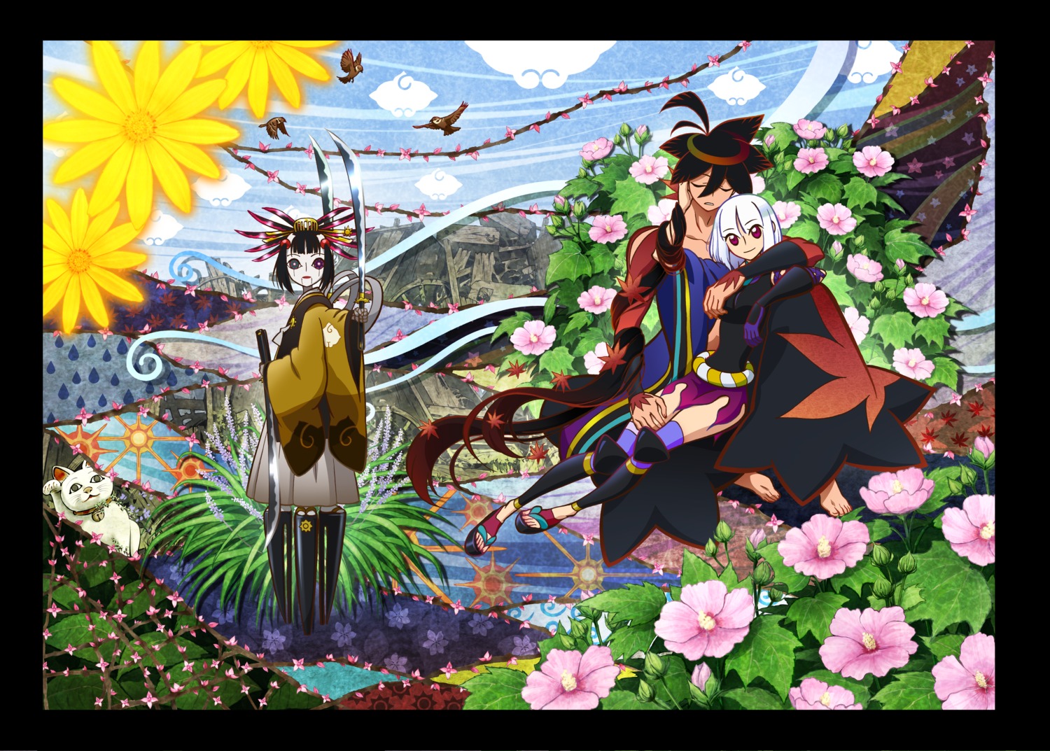 biyorigou japanese_clothes katanagatari togame yasuri_shichika