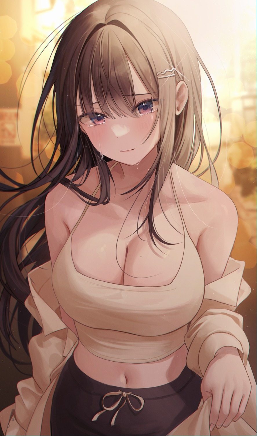 cleavage myowa no_bra