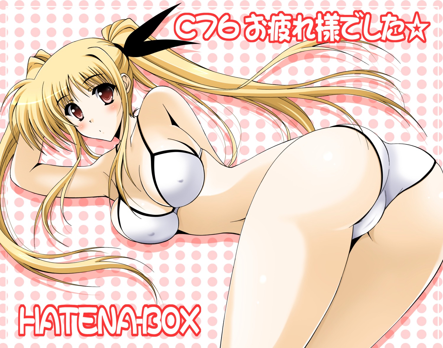 ass bikini cameltoe cleavage erect_nipples fate_testarossa hatena-box mahou_shoujo_lyrical_nanoha mahou_shoujo_lyrical_nanoha_strikers oda_kenichi swimsuits