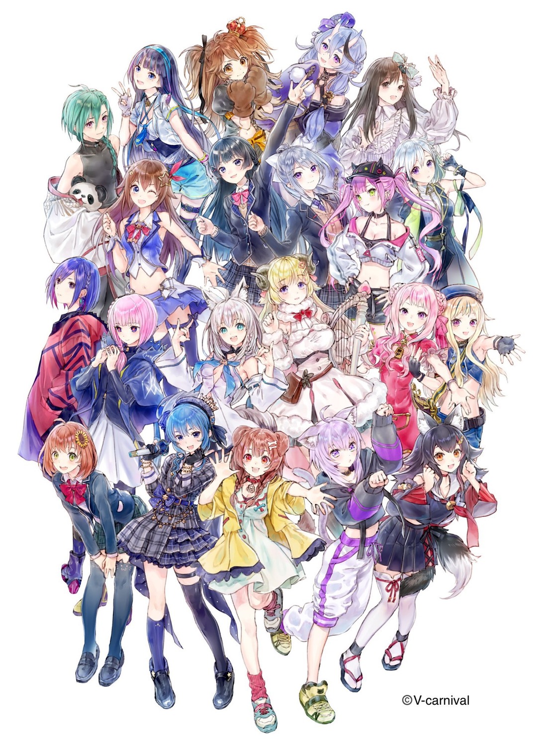 animal_ears aoi_ch. asian_clothes cleavage crossover dress fuji_aoi garter hanabasami_kyou higuchi_kaede himehina_channel hololive hololive_gamers honma_himawari horns hoshimachi_suisei inugami_korone inumimi kaf_(kamitsubaki_studio) kamitsubaki_studio kishida_mel kitsune leona_channel nekomata_okayu nekomimi nijisanji nijisanji_gamers nijisanji_seeds no_bra ookami_mio pointy_ears re:act rim_(kamitsubaki_studio) rindou_mikoto ryuushen seifuku shirakami_fubuki shishigami_leona suzuki_hina sweater tail tanaka_hime thighhighs tokino_sora tokoyami_towa tsukino_mito tsunomaki_watame yuni_(yuni_channel) yuni_channel