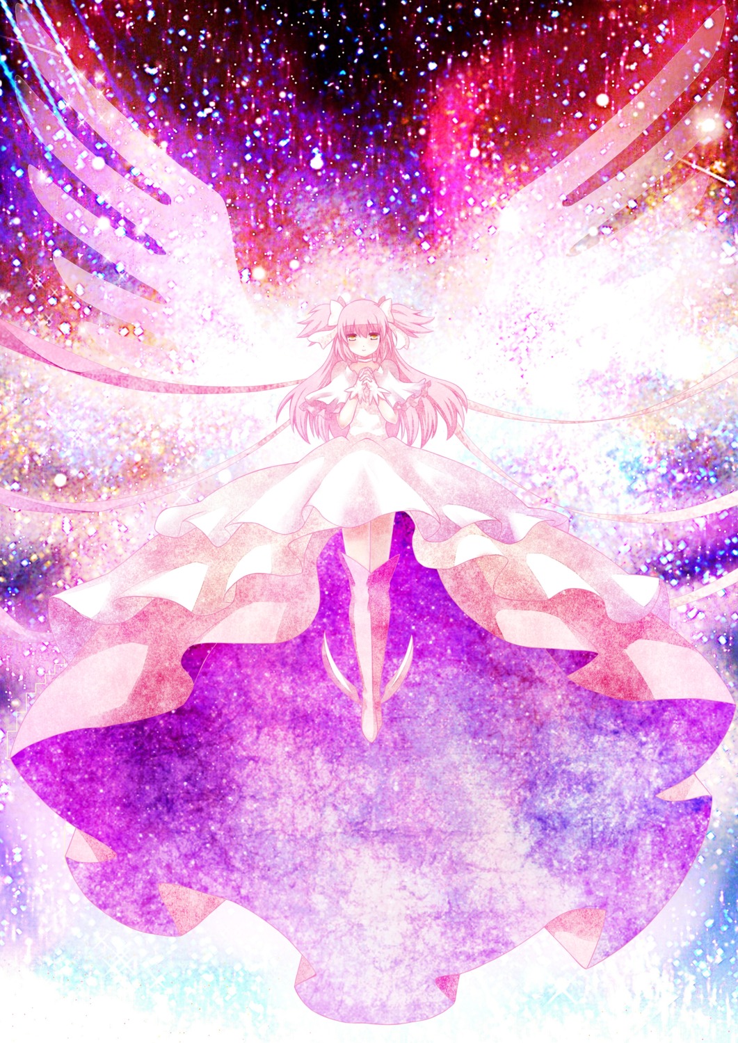 dress kaname_madoka mahou_shoujo_madoka_magica thighhighs ultimate_madoka wings zinczinc_ka