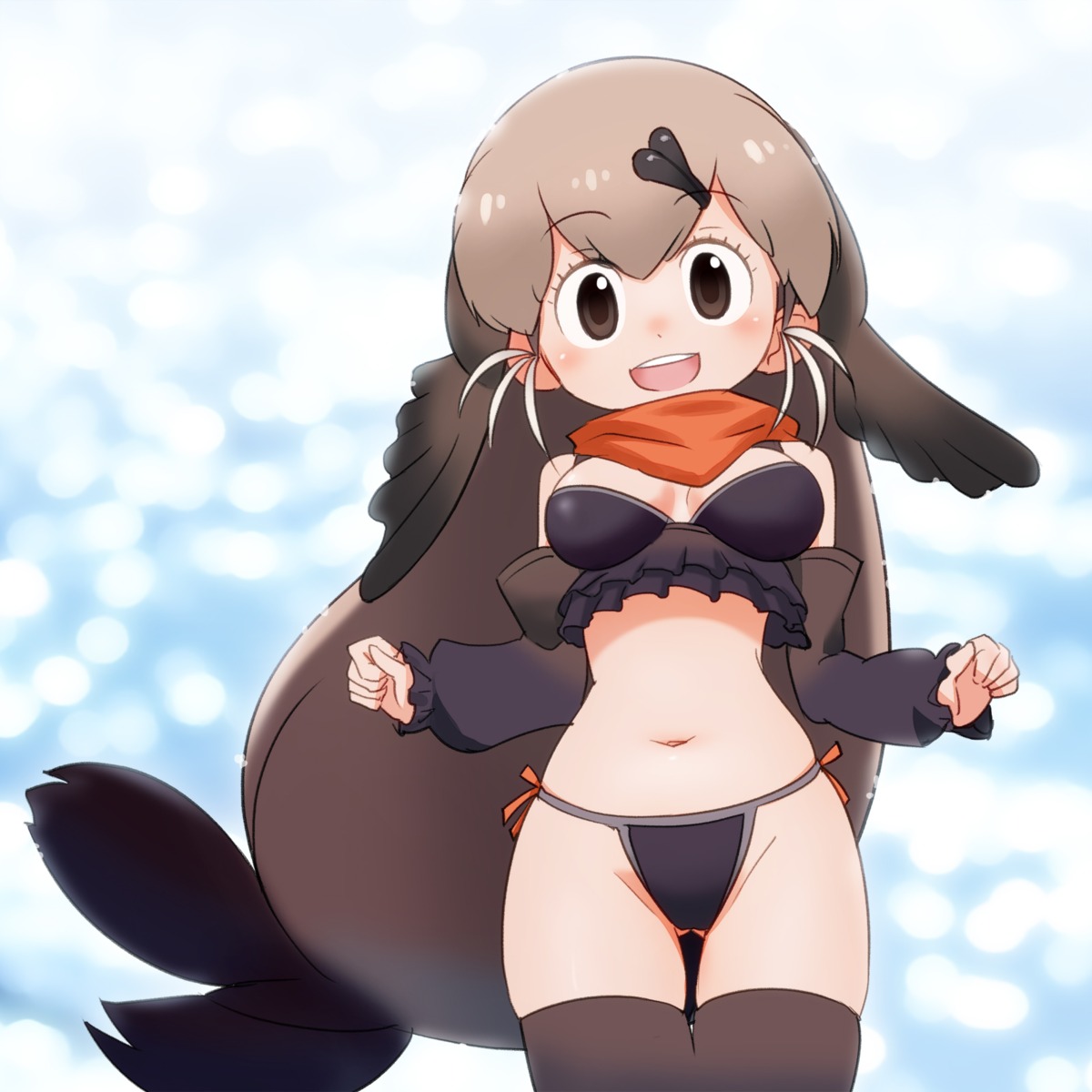 bikini cleavage kemono_friends sat-c steller's_sea_lion swimsuits thighhighs