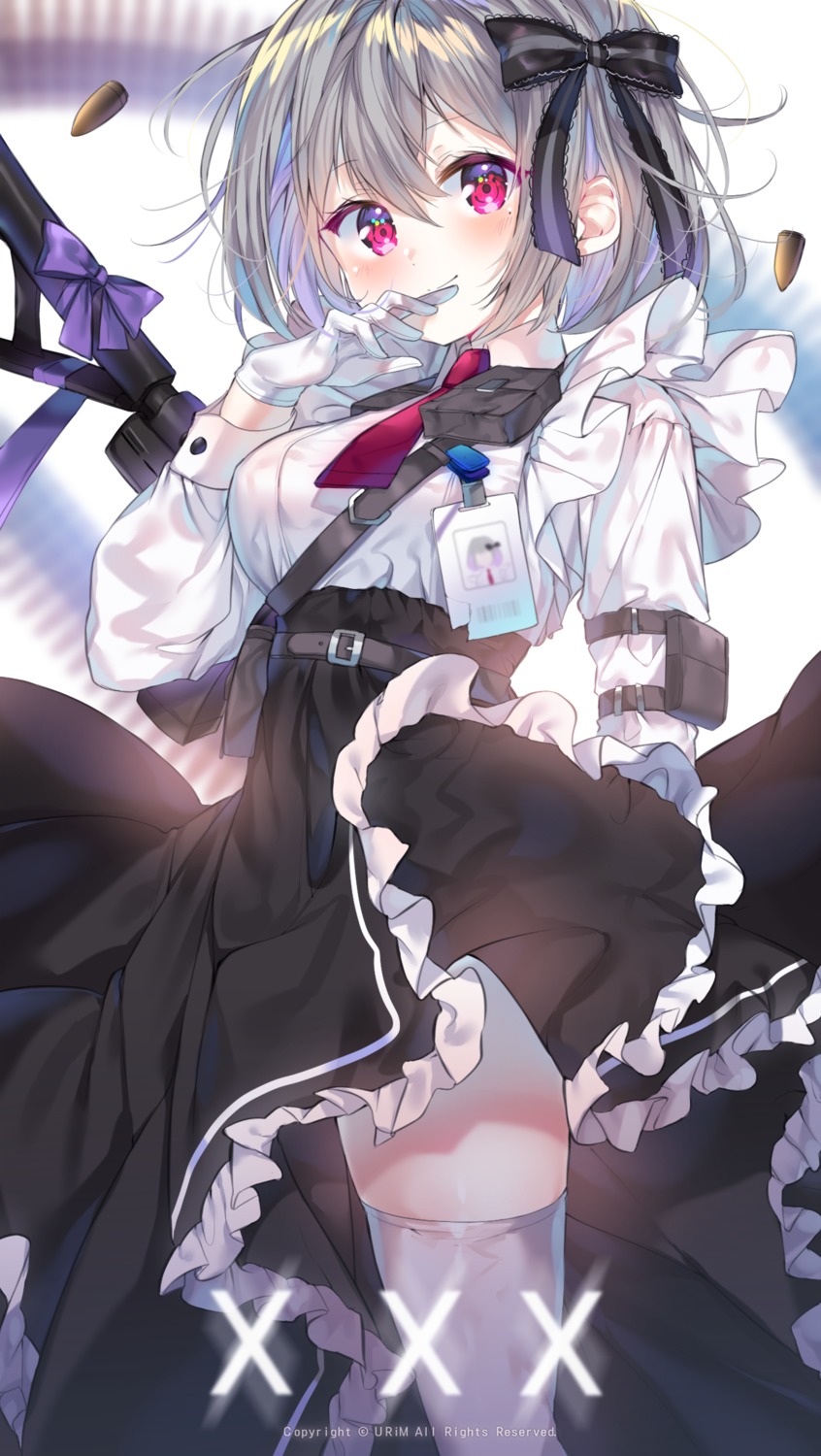 maid skirt_lift thighhighs urim_(paintur)