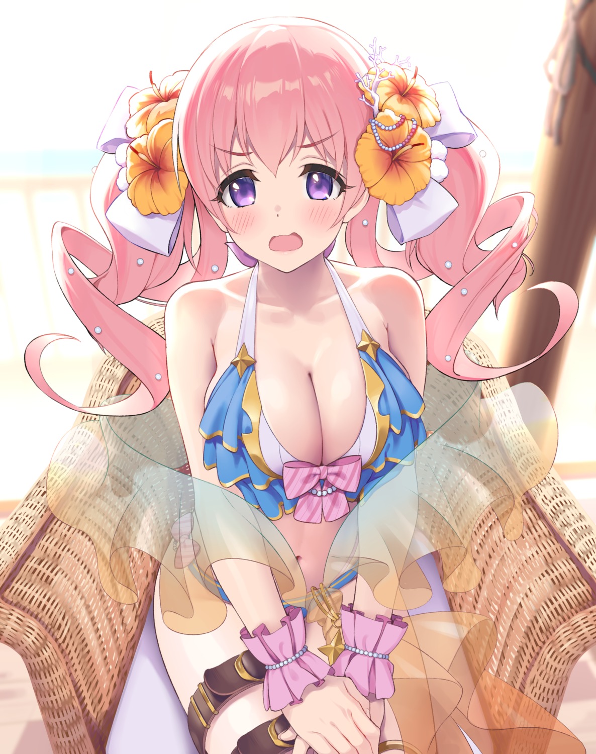 bikini garter lunch mayumiya_tsumugi princess_connect princess_connect!_re:dive swimsuits